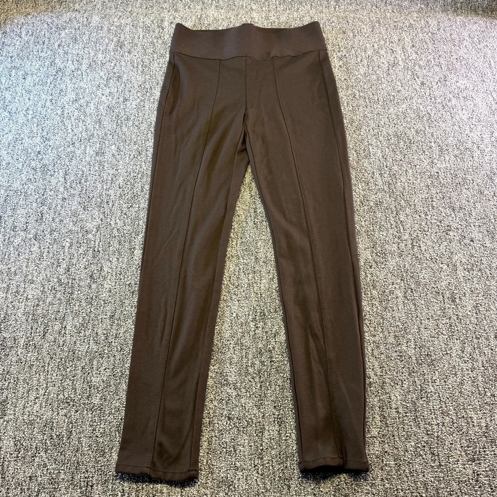 Bandolino Leggings Womens 8 Black Stretch High Waisted Straight Leg Training Gym